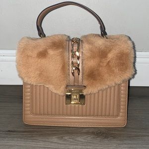 ALDO TAUPE FUR BAG